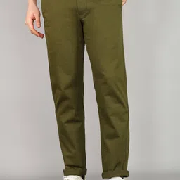 arrow sport Men Slim Fit Dark Green Polyester Trousers-picture-15