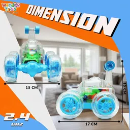 wonder 360° Spin & Gear Stunt RC Racer–LED Light-Up Remote-Control Car with Music image 3