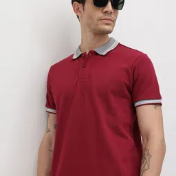 The Roadster Lifestyle Co. Men Polo Collar Pure Cotton T-shirt-picture-54