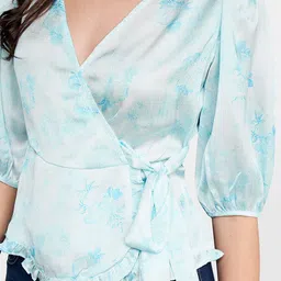 AND Floral Print Wrap Top image 2