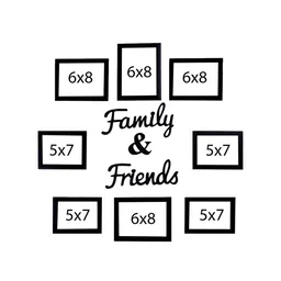 Art Street Black Solid Set Of 8 Wall Photo Frames image 3