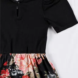 OMPAX Girls Floral printed Lycra Knee Length Dress image 3