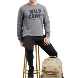 Wildcraft Men Grey Printed Sweatshirt image 3