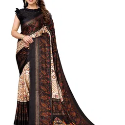 saretramall Ajrak Block Printed Saree-picture-30