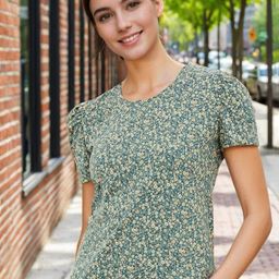 Stylecast X Slyck Women Floral Printed Puff Sleeves T-shirt-picture-29
