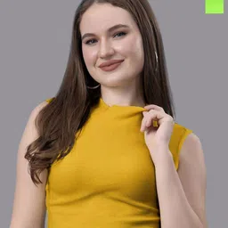 Friskers Pack Of 2 Turtle Neck Cotton Crop Top-picture-23