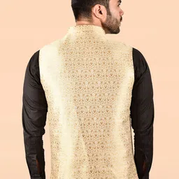 PRINTINDIA Men Woven Design Nehru Jacket image 2