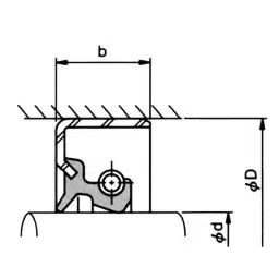 NOK φ105x135 mm TB2 Type Metal Oil Seal, TB10513514 image 3