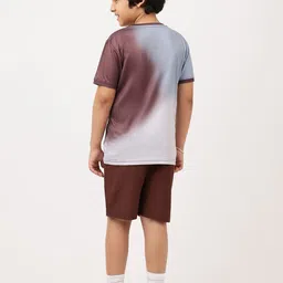 UMILDO Boys Dyed Round Neck T-Shirt With Shorts image 4