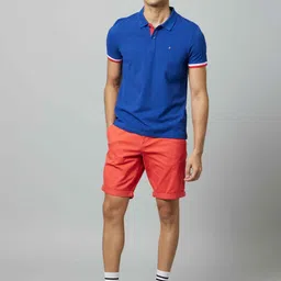 Celio Men Geometric Printed Polo Collar Cotton T-shirt image 2
