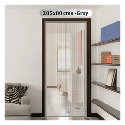 classic mosquito nets Classic Mosquito Net Magnetic Screen Fiberglass Mesh Curtain Patio Door With Full Frame Hook & Loop B 205 x B 80 cm - Grey-picture-12