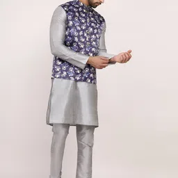 Sadree Dupion Silk Straight Kurta with Churidar image 4