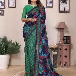 Moda Rapido Floral Printed Half and Half Saree-picture-15