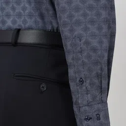 Peter England Men Geometric Printed Spread Collar Pure Cotton Regular Fit Formal Shirt image 3