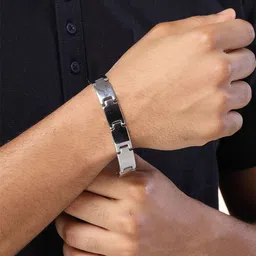 Bohey by KARATCART Men Handcrafted Silver-Plated Link Bracelet-picture-49