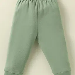 Zero Sinker Knit Full Length Leggings with Animal Print Pack of 3 - Peach Green & Brown image 3