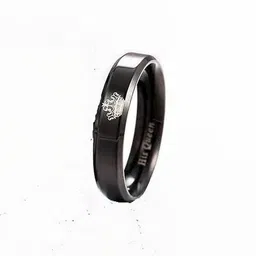 Moneekar Jewels Unisex Black Stainless Steel Finger Ring-image-69