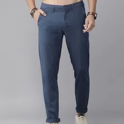 Roadster Men Blue Trousers-image-97