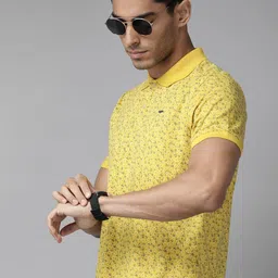 Park Avenue Micro Ditsy Print Slim Fit Polo T-shirt-picture-39