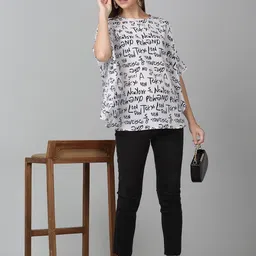 SZN Print Batwing Sleeve Kaftan Top image 5