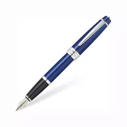 Cross BAILEY Polished Chrome Lacquer Blue Fountain Pen (Blue), AT0456-12MS-picture-31