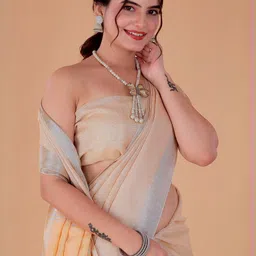 NEGRONI Woven Design Zari Saree image 5