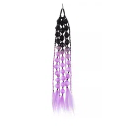 RITZKART Clip In Straight Ponytail Hair Extension- Purple & Black Mix- 20 Inch-picture-37