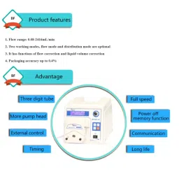 Haico 40 LPH Electric Double Head Peristaltic Pump with LCD Display Type, HI-10 image 3