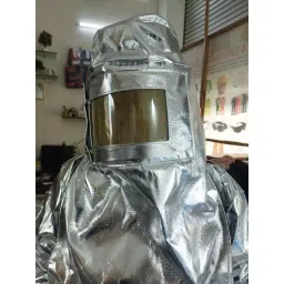 GENERIC Heat & Fire Protection Suit with Complete Kit Aluminium & Kevlar Silver Free Size (Pack of 10) image 5
