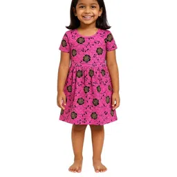 Veecap Girls Cream and pink pack of 2 Dresses image 2