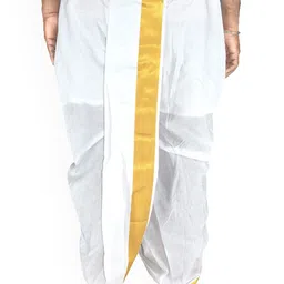TUNI MANI Men Cotton Pocket Dhoti Pant with Towel image 2