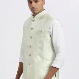 SHOWOFFFF Printed Slim-Fit Nehru Jacket image 2