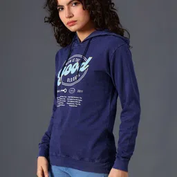LIMEROAD Women Printed Hooded Sweatshirt image 4