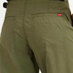 levi's Women's Mid Rise Olive Baggy Cargo Trousers image 4