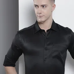 the indian garage co. x luxe Luxe by TIGC Men Solid Slim Fit Opaque Formal Shirt-picture-32