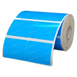 Tudko 50x38 mm 80 GSM 2 UP Self Adhesive Paper Label Blue (Pack of 2 Pcs) image 3