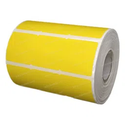 Tudko 30x30 mm 80 GSM 3 UP Self Adhesive Paper Label Yellow image 2