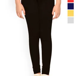 Tik Tok WEARS Girls Pack Of 5 Mid-Rise Churidar Length Leggings-image-80