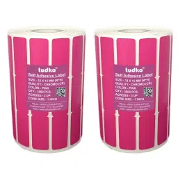 Tudko 33x15 mm 80 GSM 3 UP Self Adhesive Paper Label Pink (Pack of 2 Pcs)-image-38