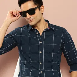 Harvard Windowpane Checks Oxford Casual Shirt-image-18