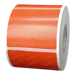 Tudko 50x100 mm 80 GSM 1 UP Self Adhesive Paper Label Orange (Pack of 2 Pcs) image 2