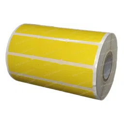 Tudko 33x20 mm 80 GSM 3 UP Self Adhesive Paper Label Yellow image 2