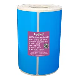 Tudko 50x75 mm 80 GSM 2 UP Self Adhesive Paper Label Blue-picture-14