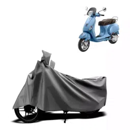 Auto Pearl Two Wheeler Cover with Bag for Vespa Elegante BS6, Silver-picture-47