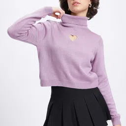 glitchez Sweetheart Style Heart-Shaped Cut-Out Pullover image 2