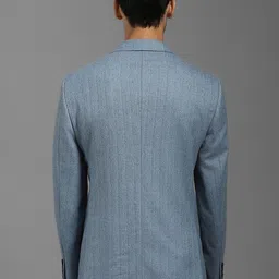 Louis Philippe Self Design Slim Fit Pure Woollen Single-Breasted Formal Blazer image 2