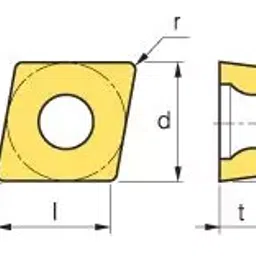 korloy KOERLOY Turning Insert CCMT060202-HMP Grade NC3220 image 2