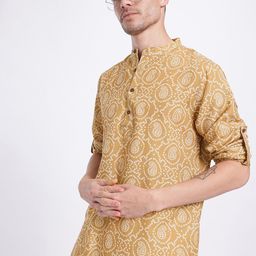 Anouk Rustic Ethnic Motifs Printed Roll-Up Sleeves Straight Kurta-picture-17