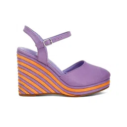 London Rag Wedge Heel Sandals with Buckles image 5