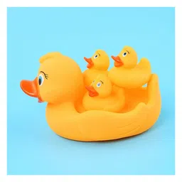 Negocio Squeeze Chu Chu Sound Bathtub Toys Pack of 4 - Yellow image 3